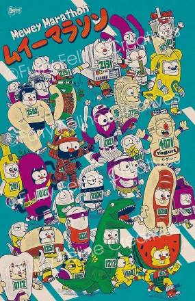 11x17 Mewey Marathon Premium Art Print