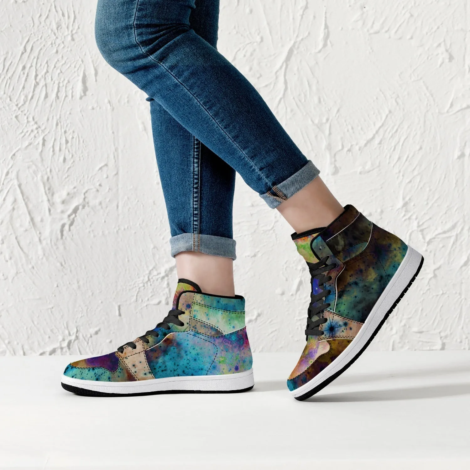 Acquiesce Nightshade Psychedelic Split-Style High-Top Sneakers
