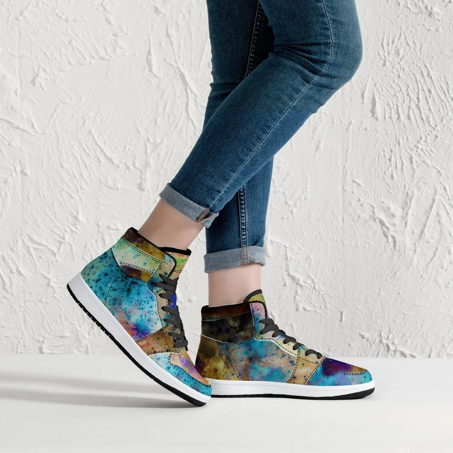 Acquiesce Nightshade Psychedelic Split-Style High-Top Sneakers
