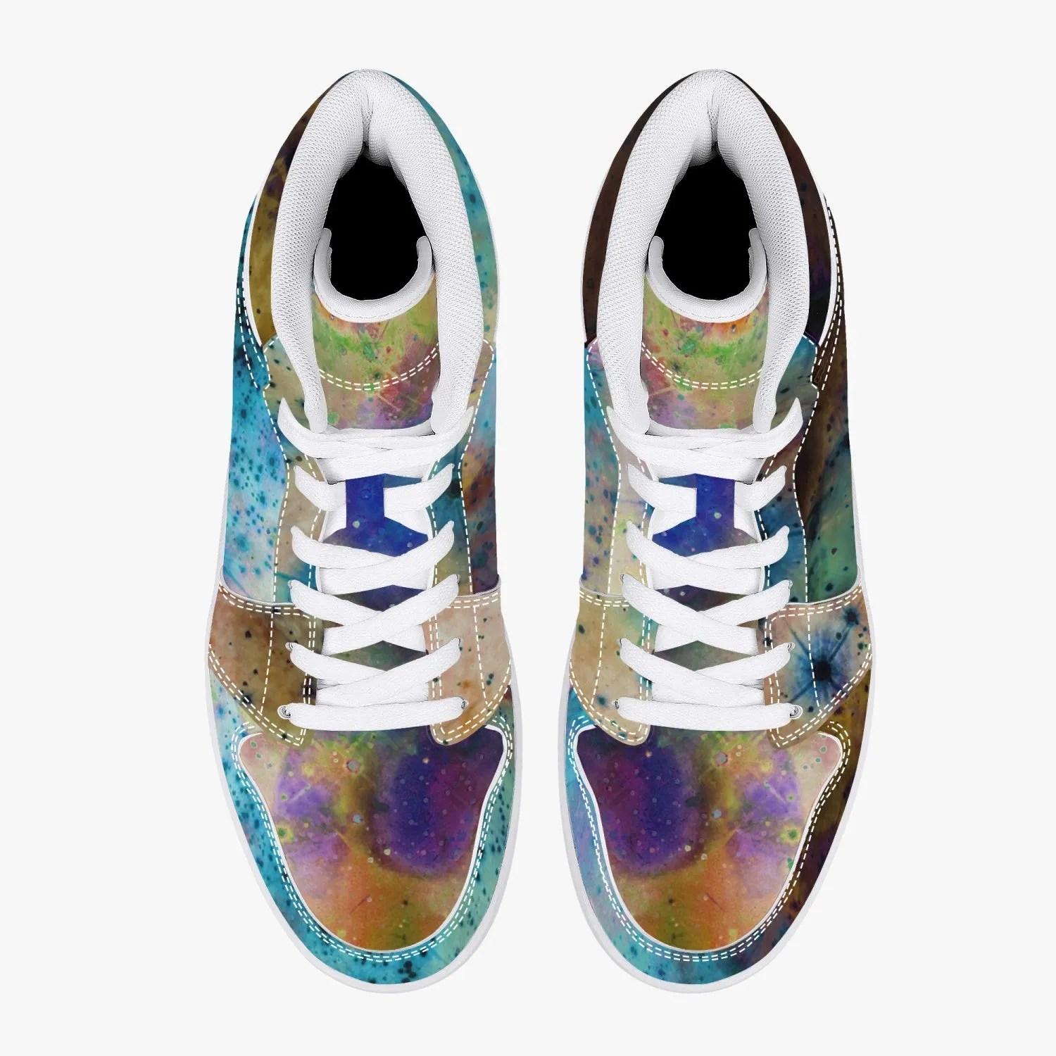 Acquiesce Nightshade Psychedelic Split-Style High-Top Sneakers
