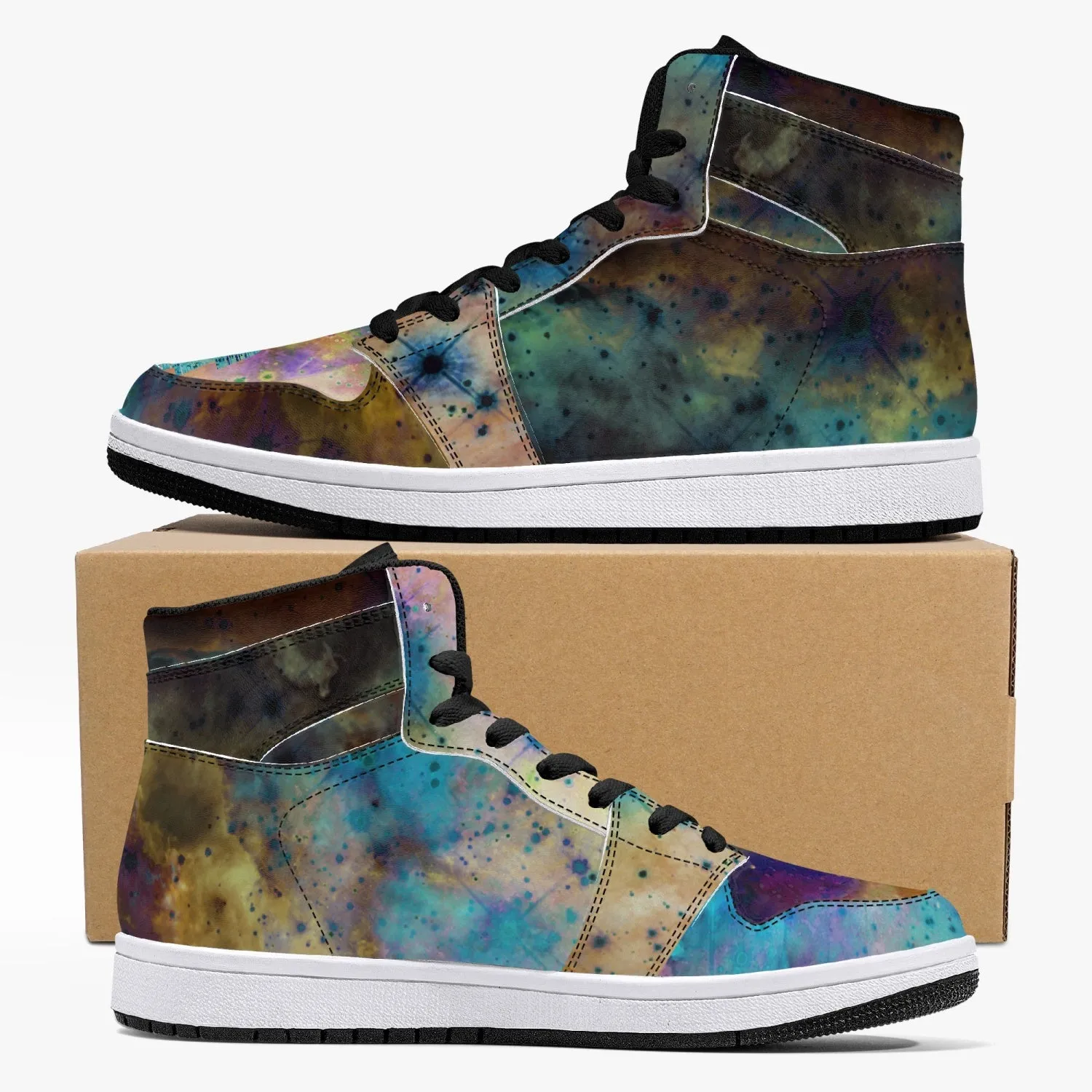 Acquiesce Nightshade Psychedelic Split-Style High-Top Sneakers
