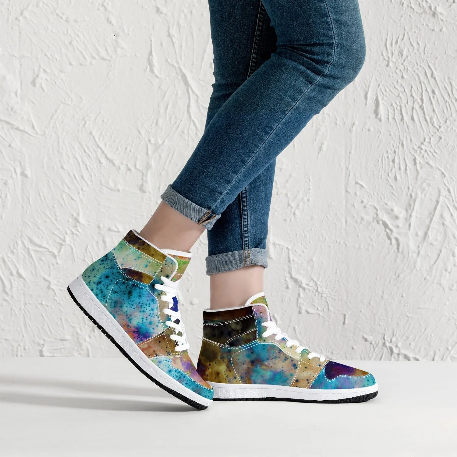 Acquiesce Nightshade Psychedelic Split-Style High-Top Sneakers