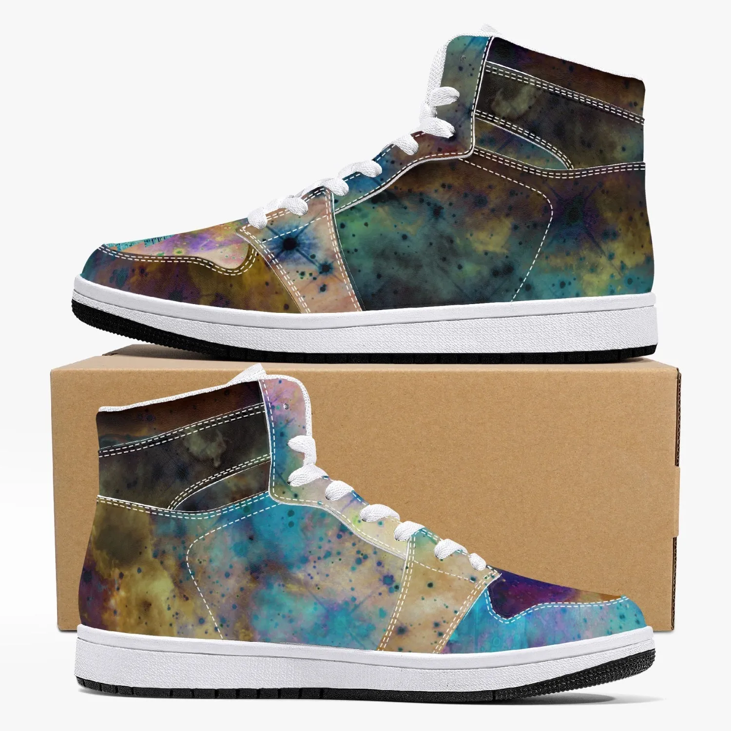 Acquiesce Nightshade Psychedelic Split-Style High-Top Sneakers