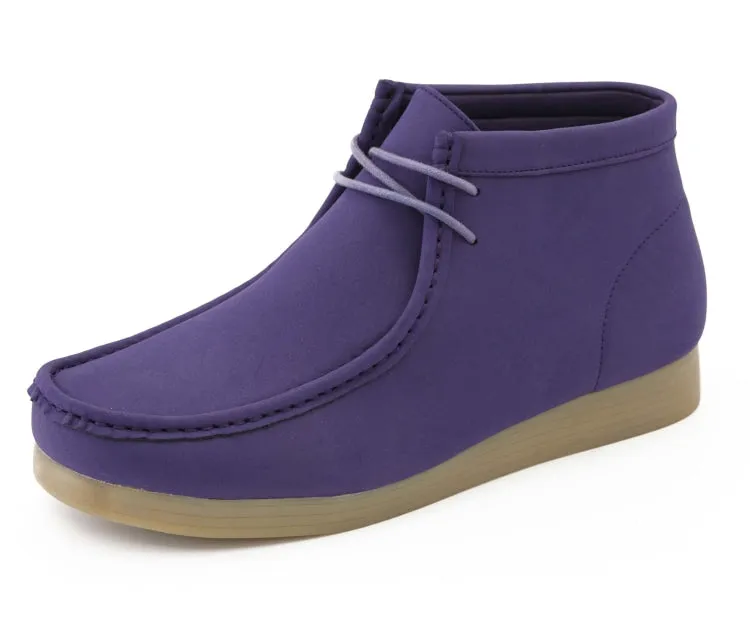 Amali Jason2 Men’s High Top Sneakers Purple Vegan Suede