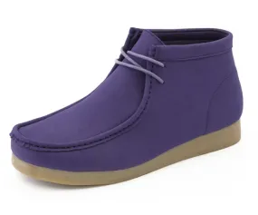 Amali Jason2 Men’s High Top Sneakers Purple Vegan Suede