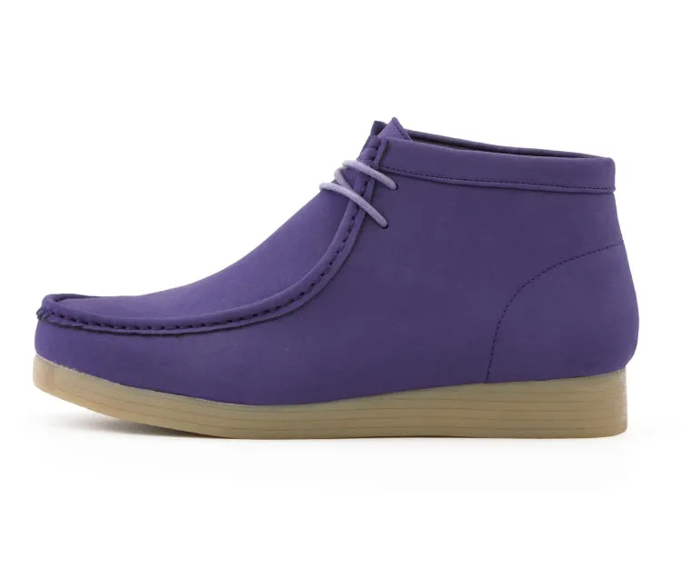 Amali Jason2 Men’s High Top Sneakers Purple Vegan Suede