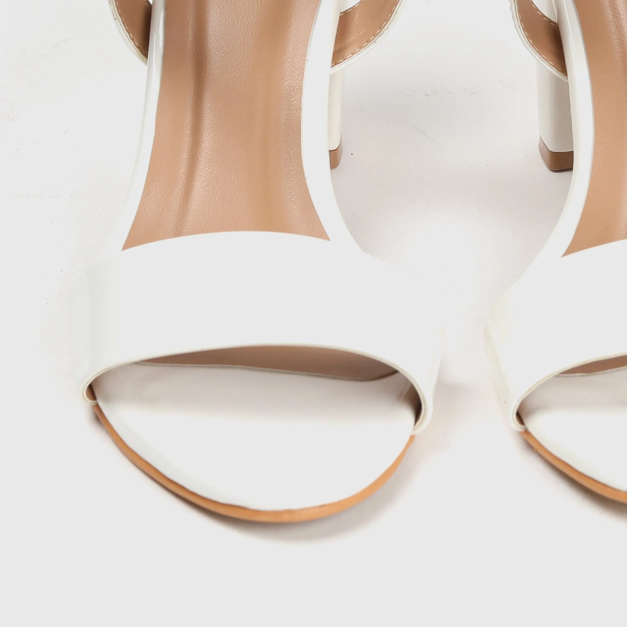 Ankle Strap Patent Block Heel Sandals