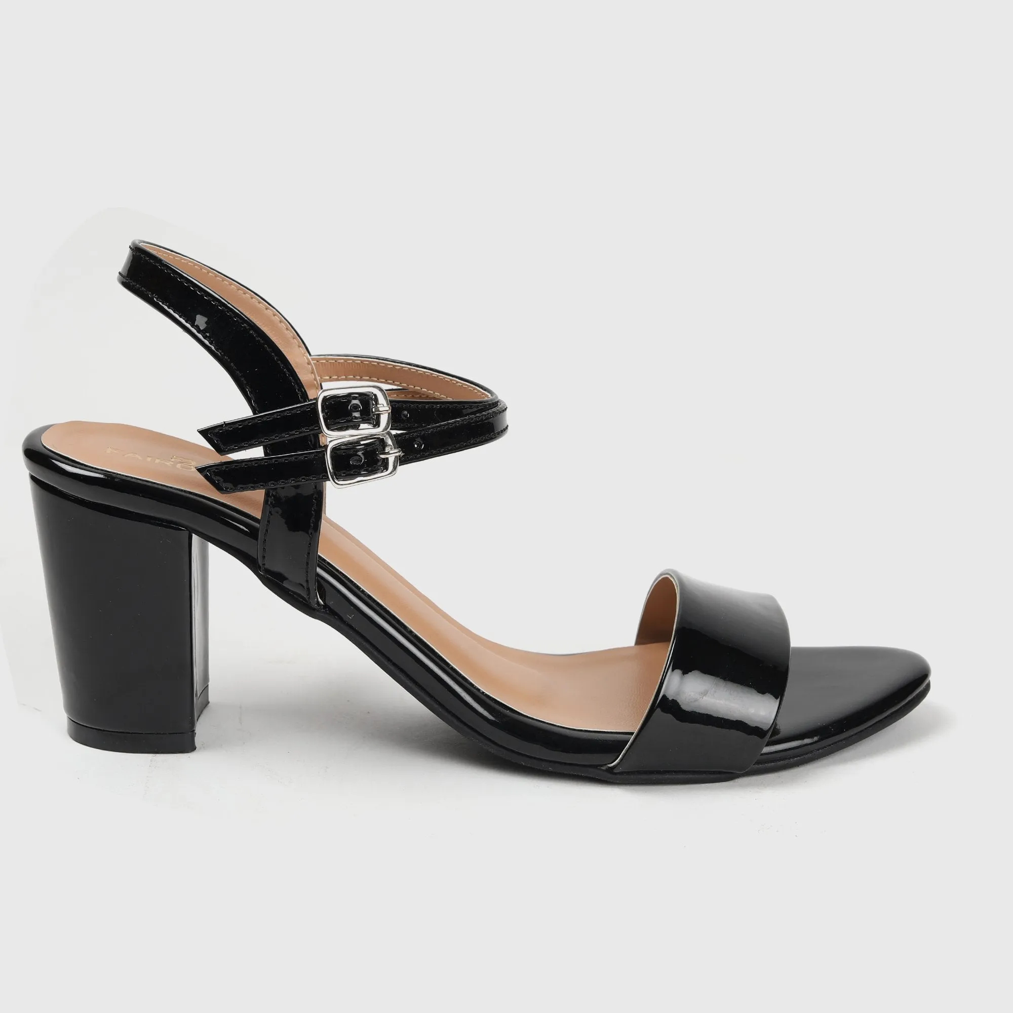 Ankle Strap Patent Block Heel Sandals