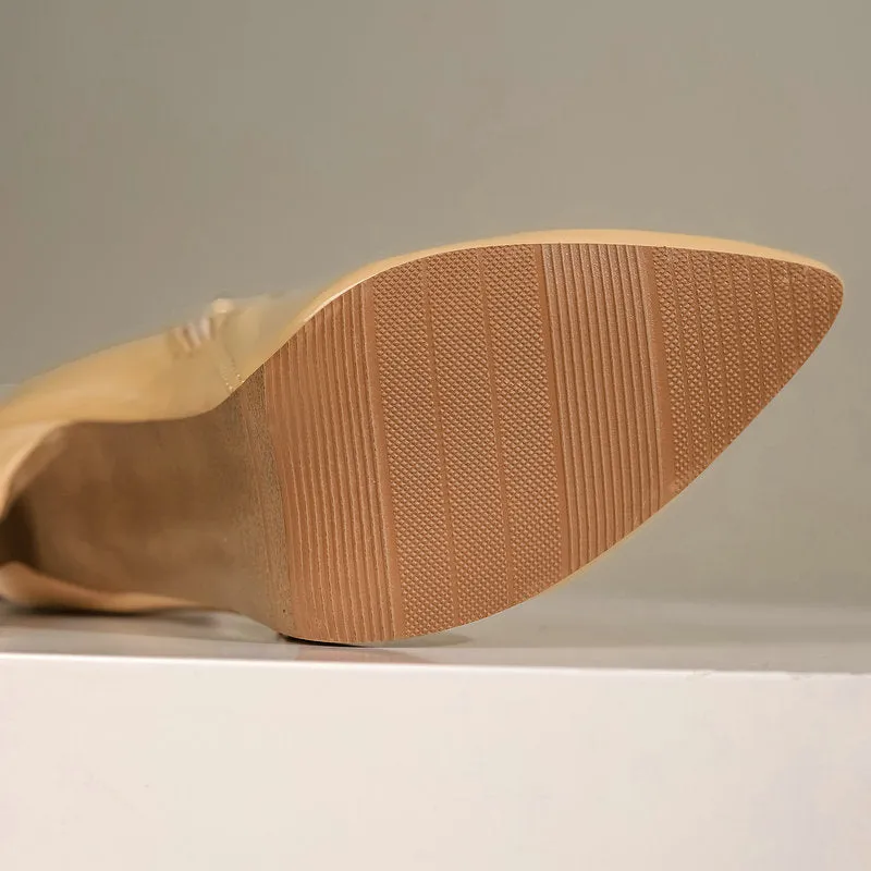 AVA QUINN GENUINE LEATHER STILETTOS
