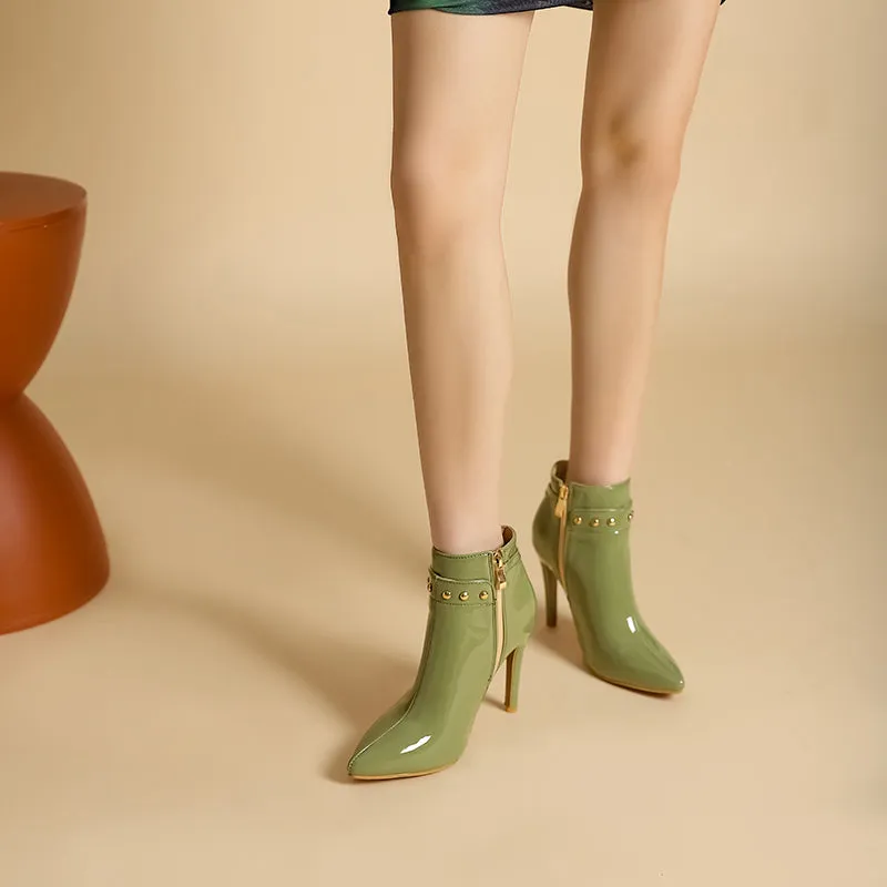 AVA QUINN GENUINE LEATHER STILETTOS