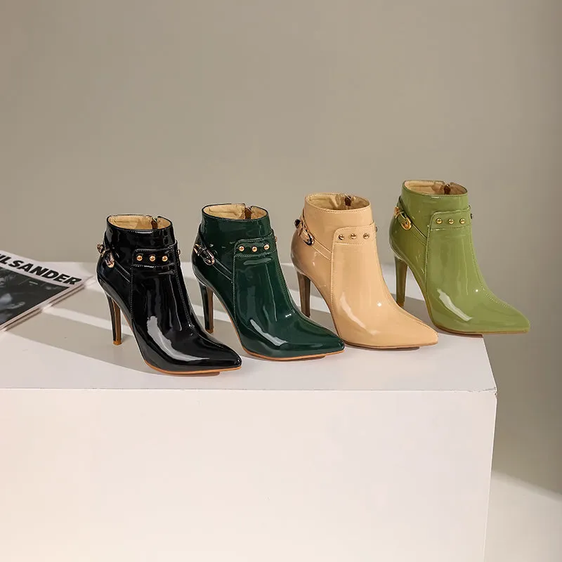AVA QUINN GENUINE LEATHER STILETTOS