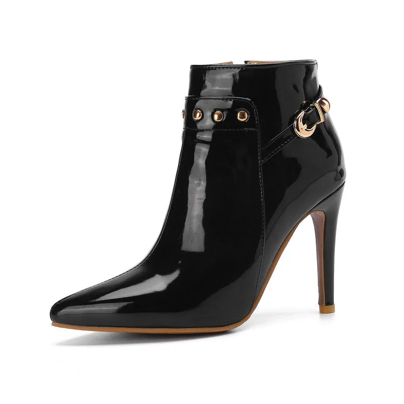 AVA QUINN GENUINE LEATHER STILETTOS