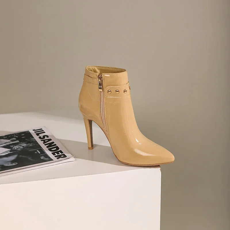 AVA QUINN GENUINE LEATHER STILETTOS