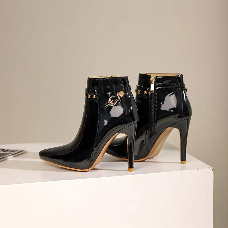AVA QUINN GENUINE LEATHER STILETTOS