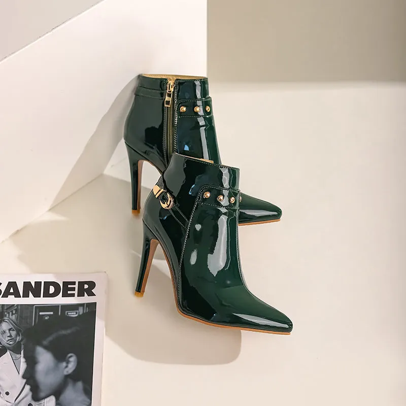AVA QUINN GENUINE LEATHER STILETTOS