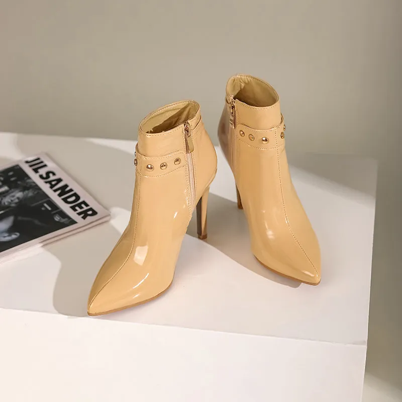 AVA QUINN GENUINE LEATHER STILETTOS