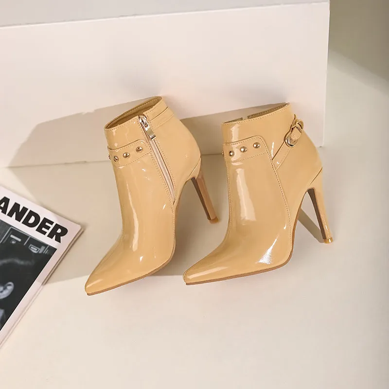 AVA QUINN GENUINE LEATHER STILETTOS