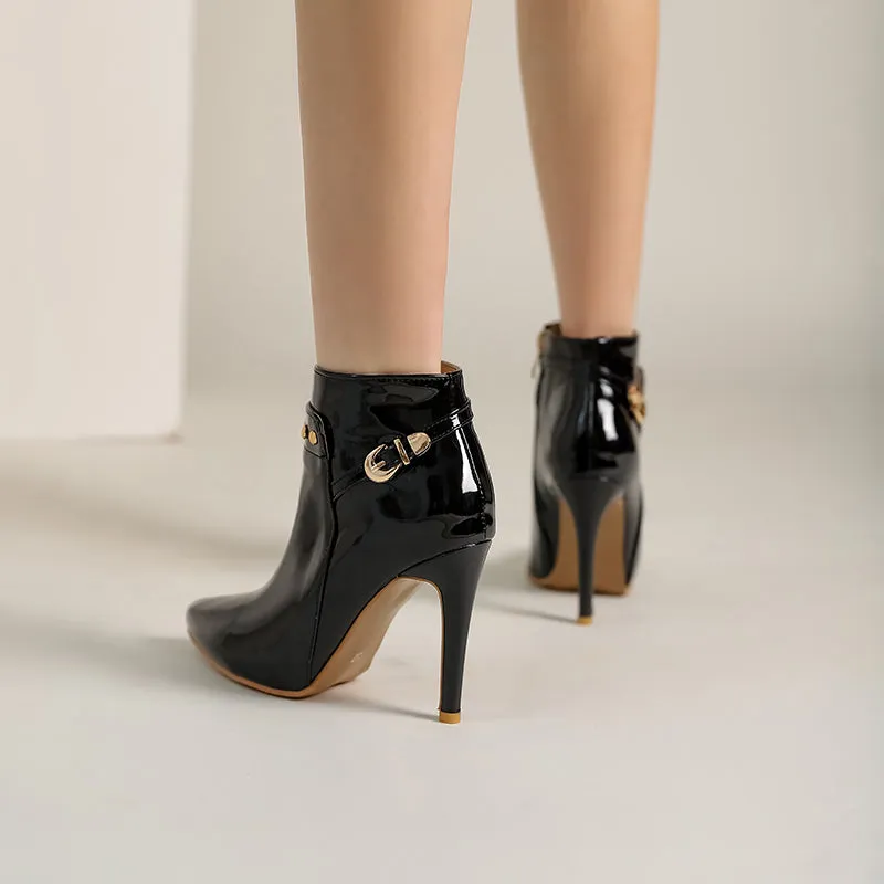 AVA QUINN GENUINE LEATHER STILETTOS