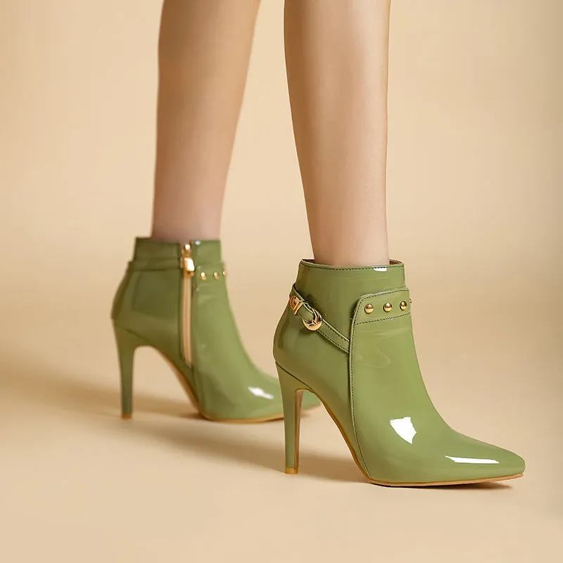 AVA QUINN GENUINE LEATHER STILETTOS