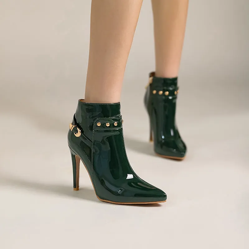 AVA QUINN GENUINE LEATHER STILETTOS