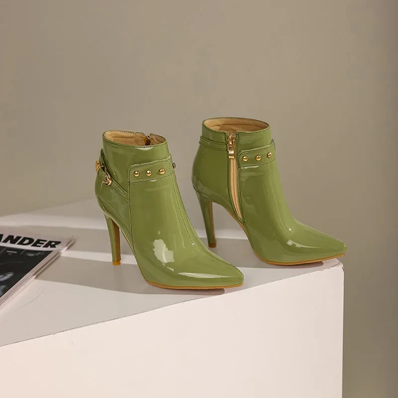 AVA QUINN GENUINE LEATHER STILETTOS