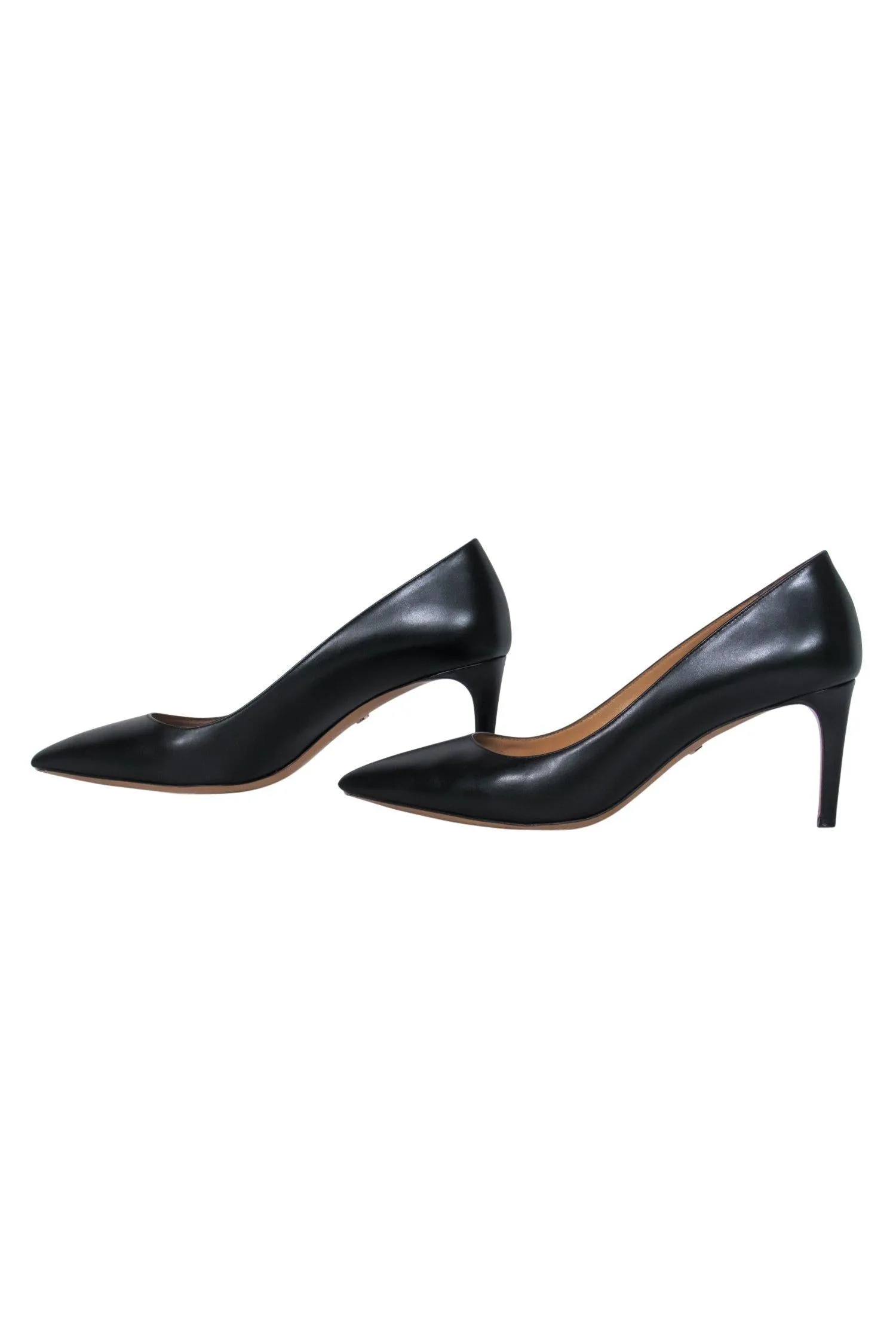 Bally - Black Leather Pointed Toe "Elaise" Pumps Sz 9.5