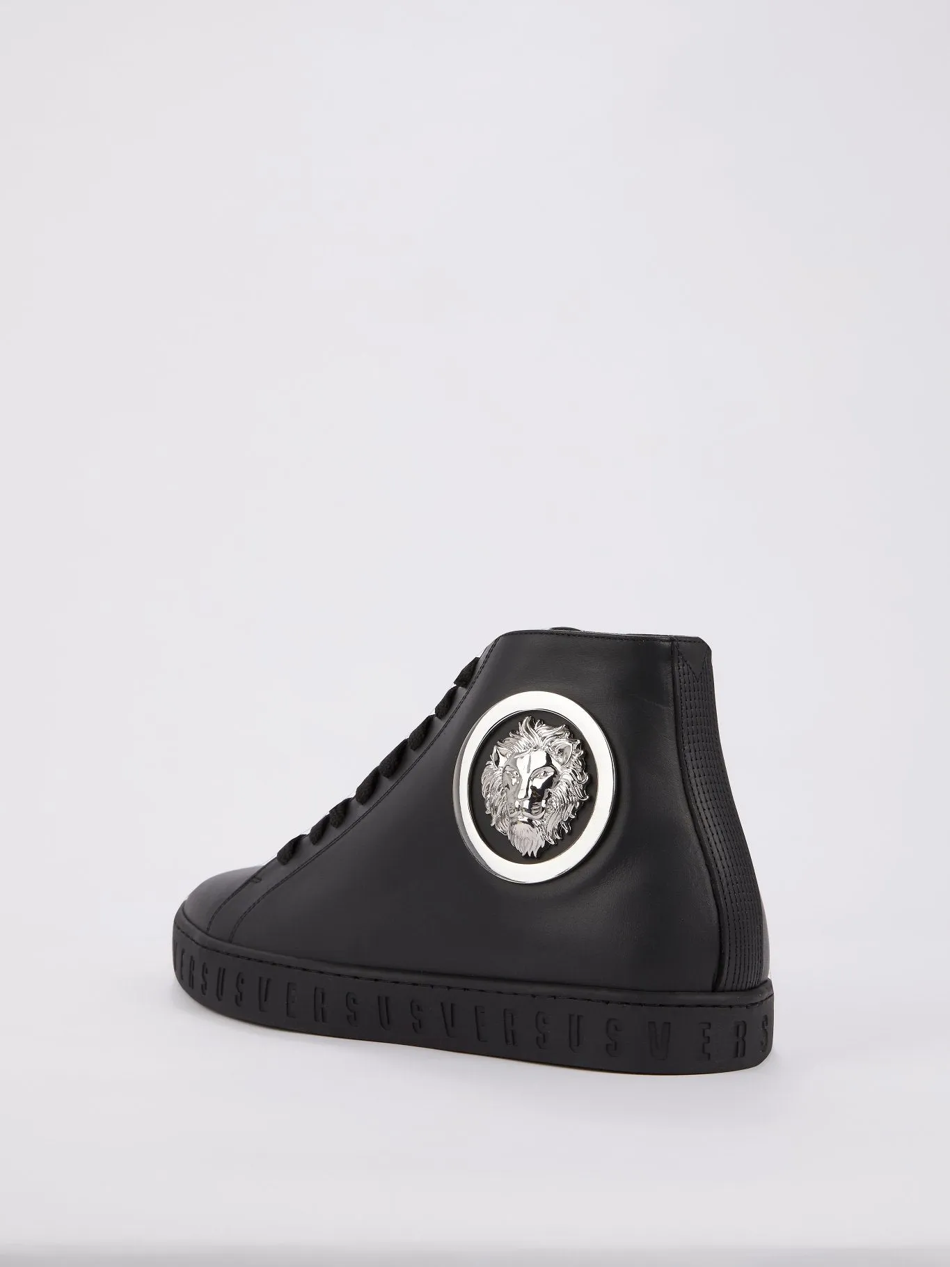 Black High Top Embellished Sneakers