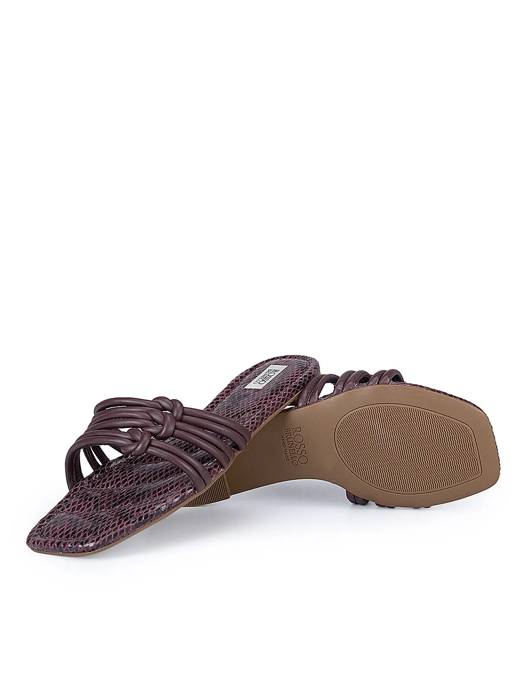 Burgundy Strappy Flats