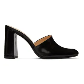 BY FAR Black Semi Patent Nina Mules
