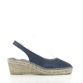 Calzanor 130 Navy Mid Heel Espadrilles