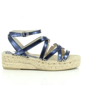 Calzanor 1417 Blue Multi-Strap Espadrilles
