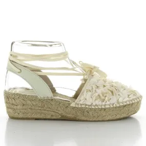 Calzanor 2046 White Lace-up Espadrilles