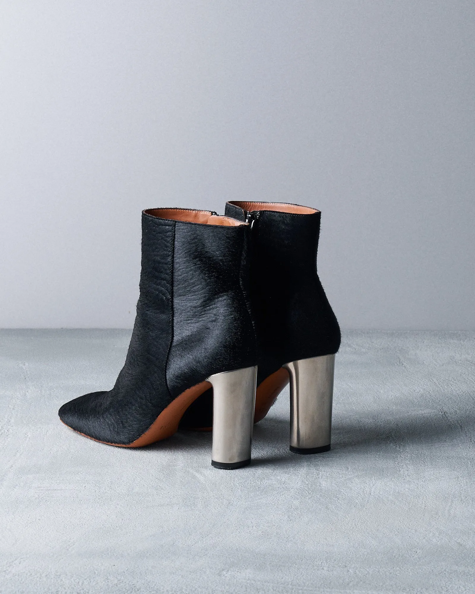 Celine 2010 Bam Bam pony hair ankle boot