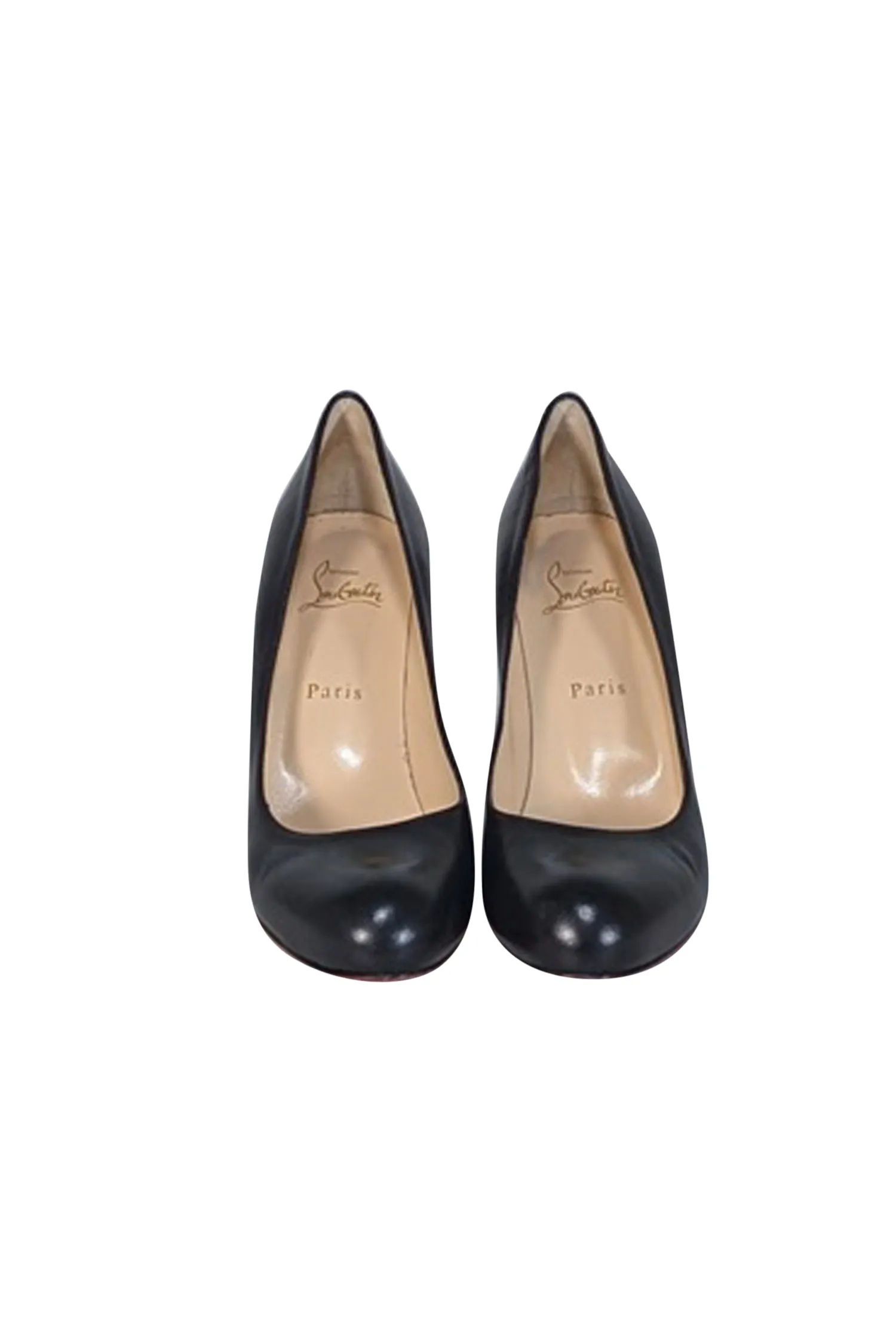 Christian Louboutin - Black Rounded Toe "Simple Pump 85" Sz 8.5