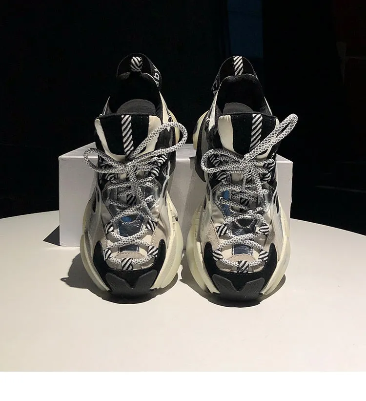 Color Matching Thick Bottom Shoes Woman Platform Shoes