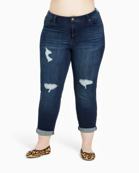 Dakota Distressed Boyfriend Jean | Dark Wash