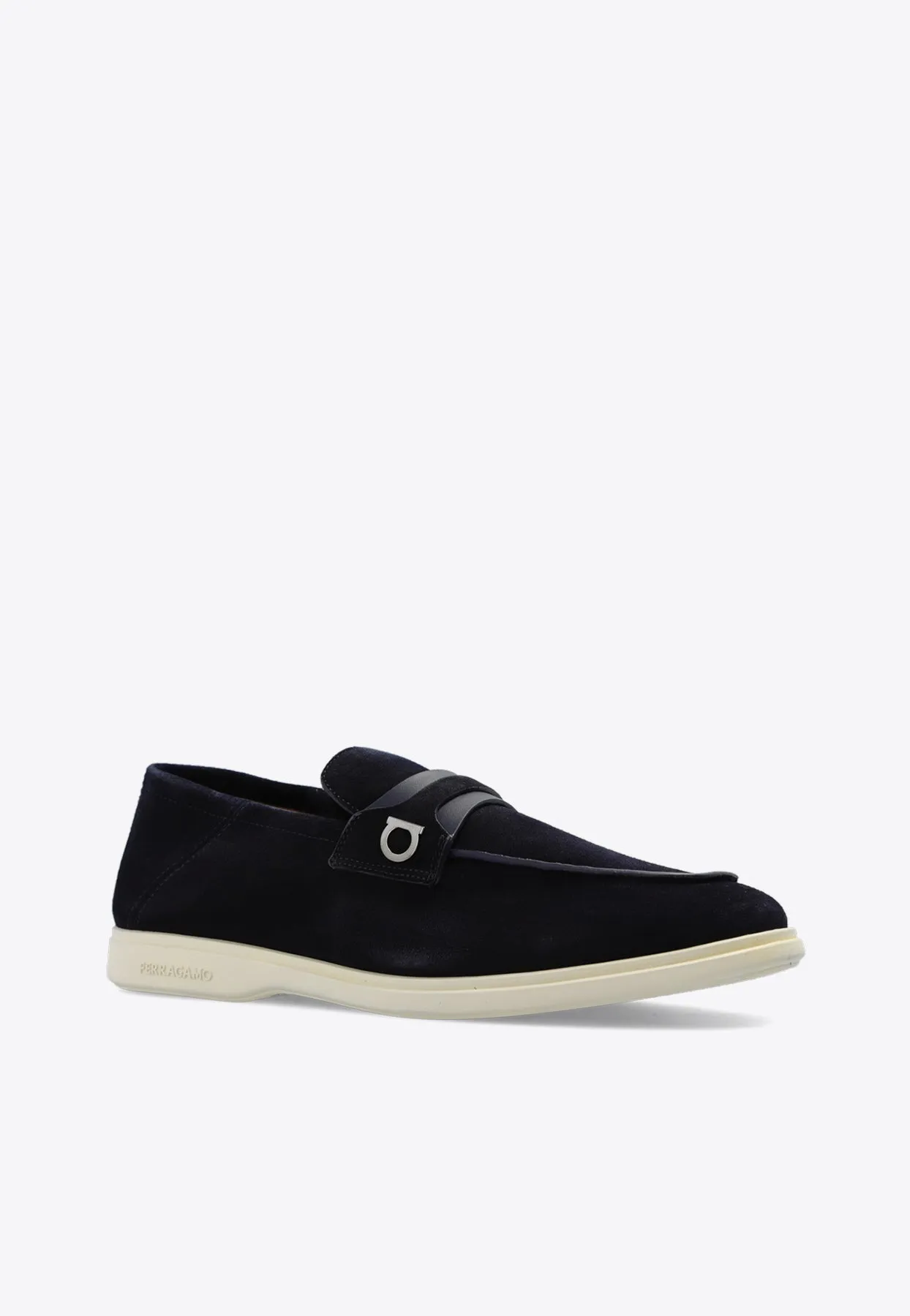 Drame Gancini Suede Loafers