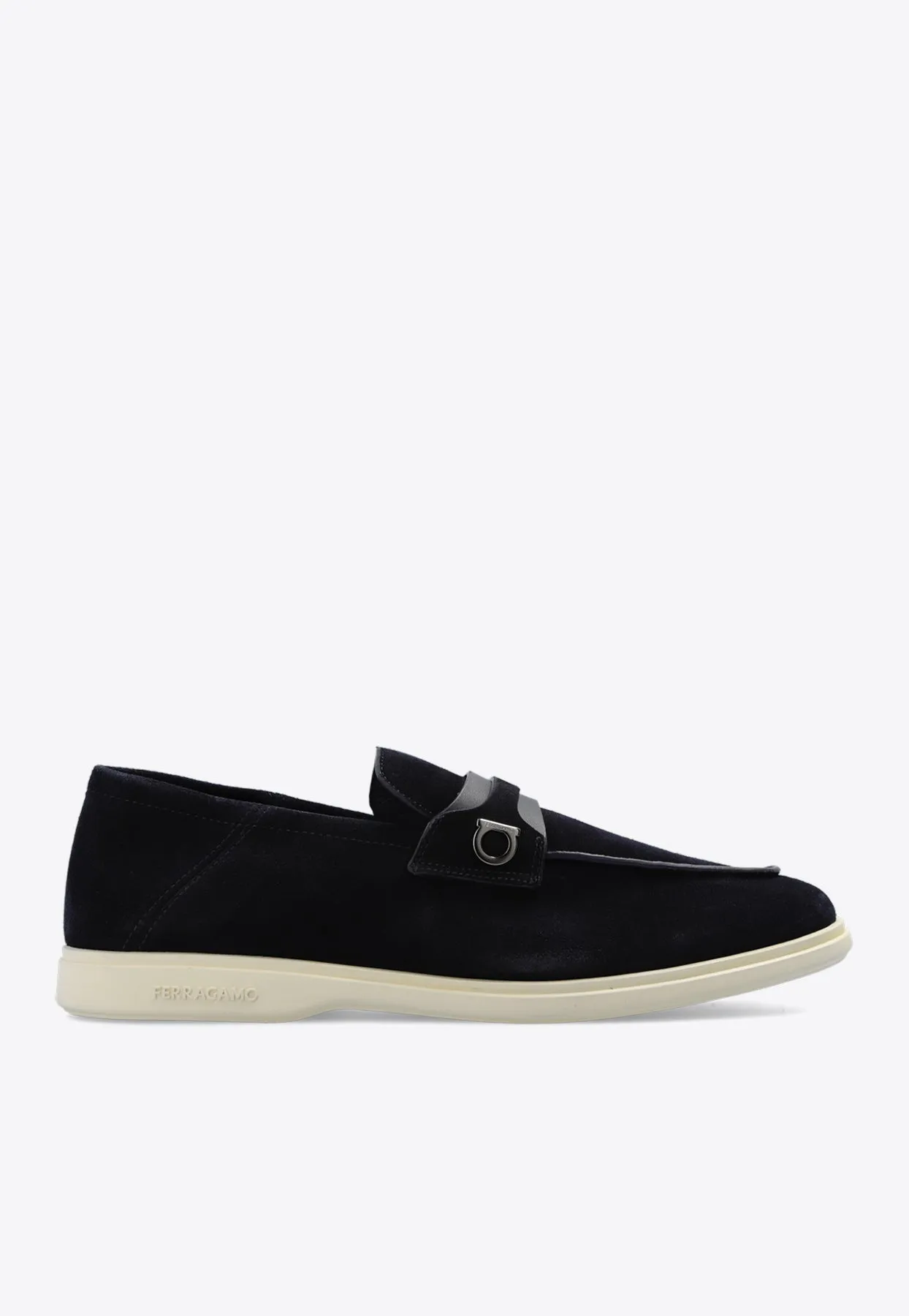 Drame Gancini Suede Loafers