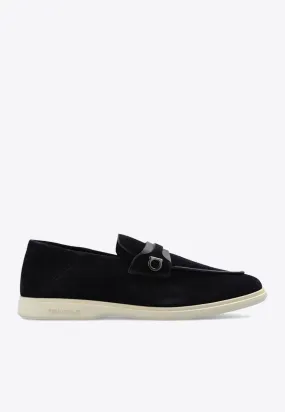 Drame Gancini Suede Loafers