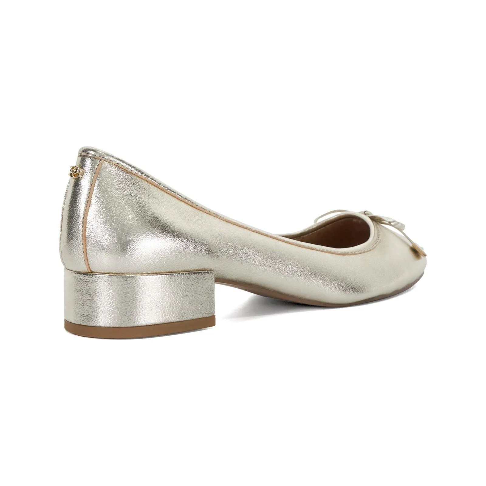 Dune Hollies Leather Women's Gold Heels