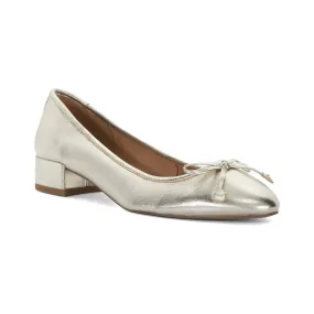 Dune Hollies Leather Women's Gold Heels