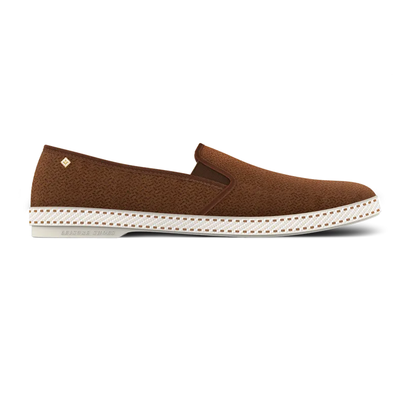 Embossed Suede Loafer: Medium Tan