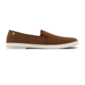Embossed Suede Loafer: Medium Tan