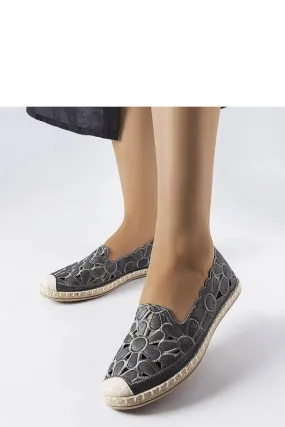Gray openwork espadrilles