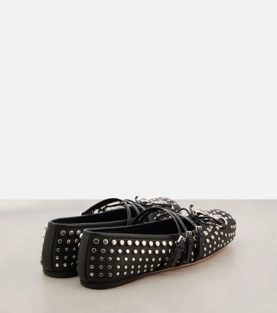 Gucci Gucci Horsebit studded leather ballet flats
