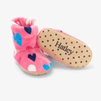Hatley - Confetti Hearts Fleece Slippers