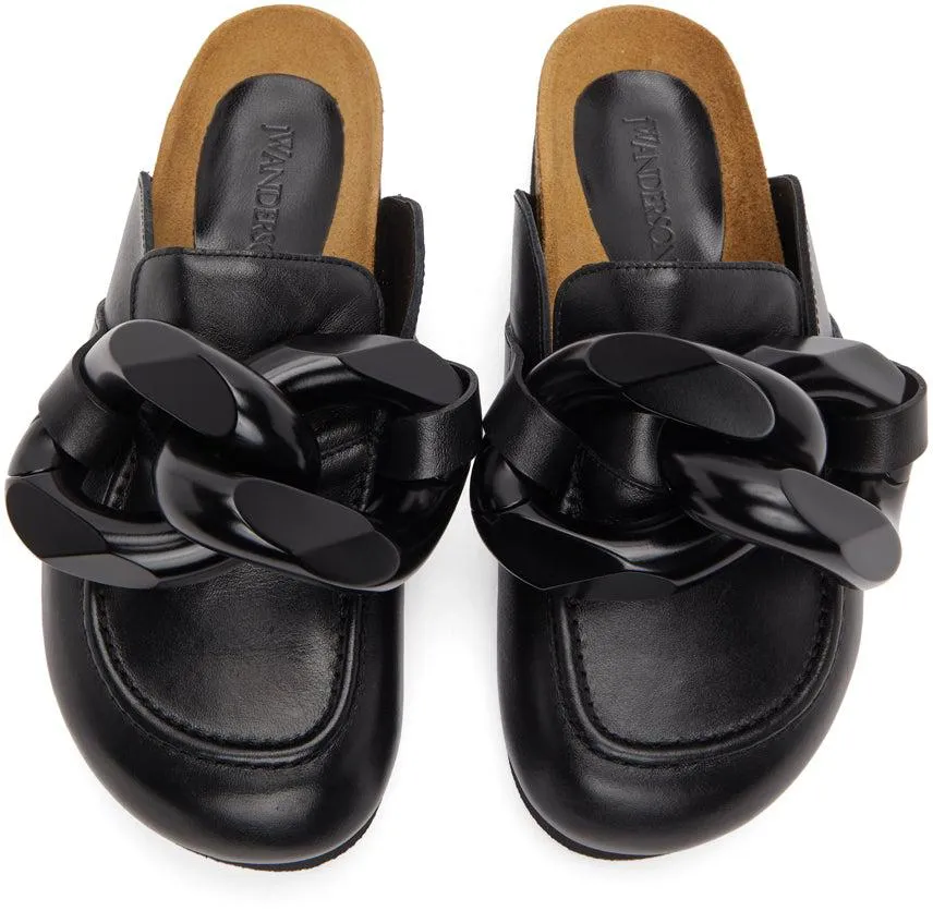 JW Anderson Black Chain Loafers