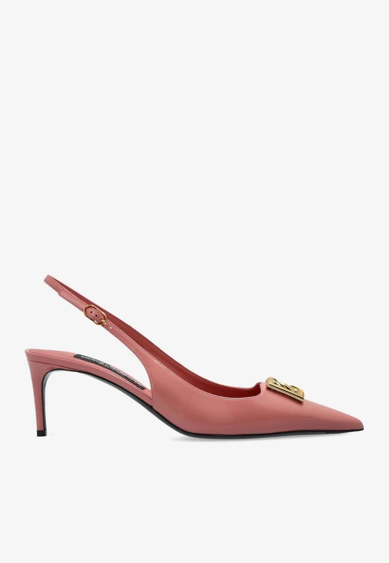Lollo 60 Polished Leather Slingback Pumps