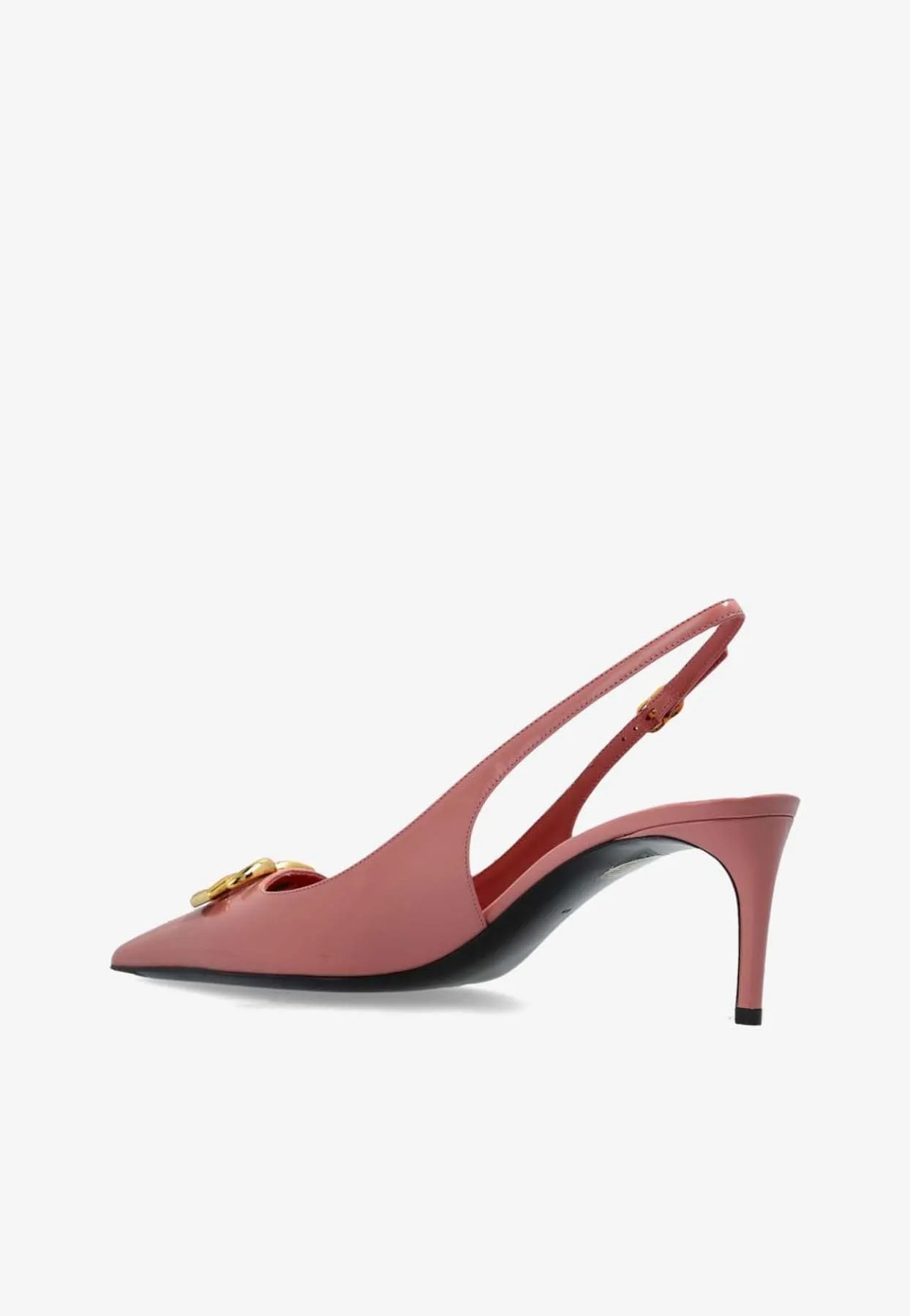 Lollo 60 Polished Leather Slingback Pumps