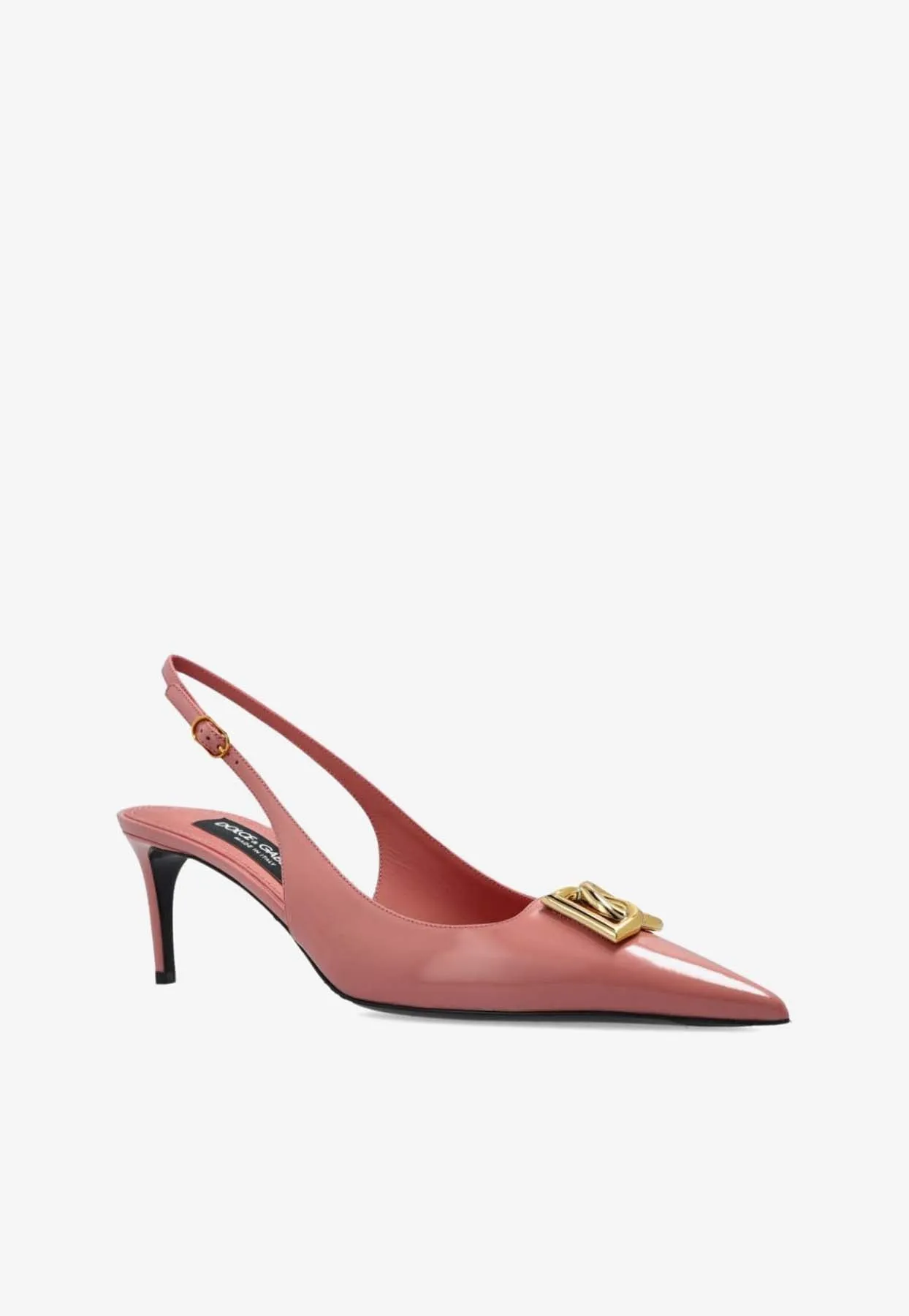Lollo 60 Polished Leather Slingback Pumps